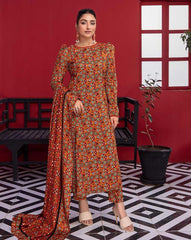 3 Pcs Women Unstitched Linen Printed Suit -Soha