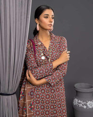 3 Pcs Women Unstitched Linen Printed Suit -Soha