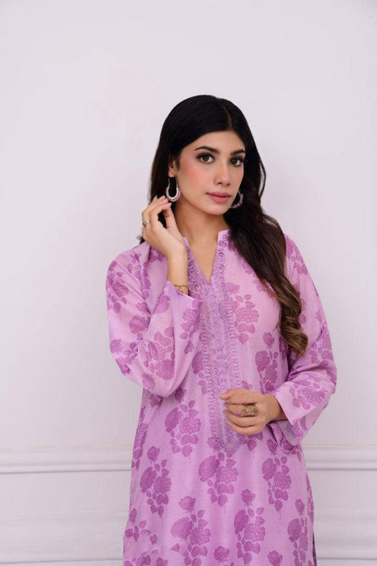 2Pcs Norans Silk Lawn Printed Suit