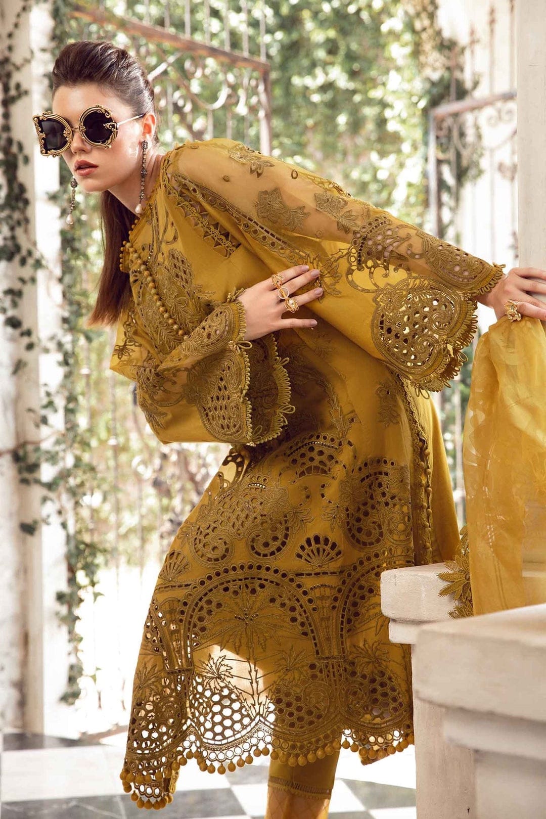 MARIA.B — 3pc Available on Fine Quality Lawn with Chiffon  Emb Dopatta