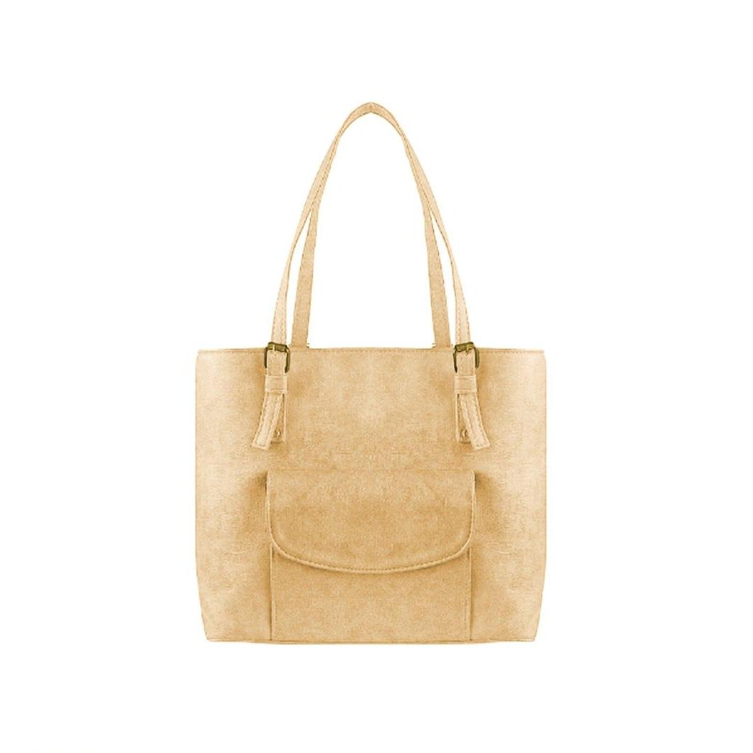 BagX - Jade Beige PU Leather Totebag, Beige